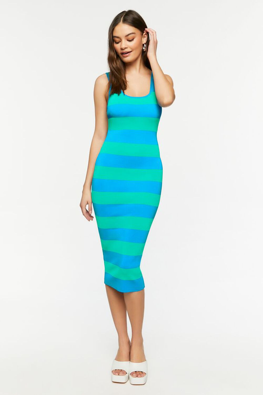 Striped Midi Bodycon Dress | Forever 21 (US)