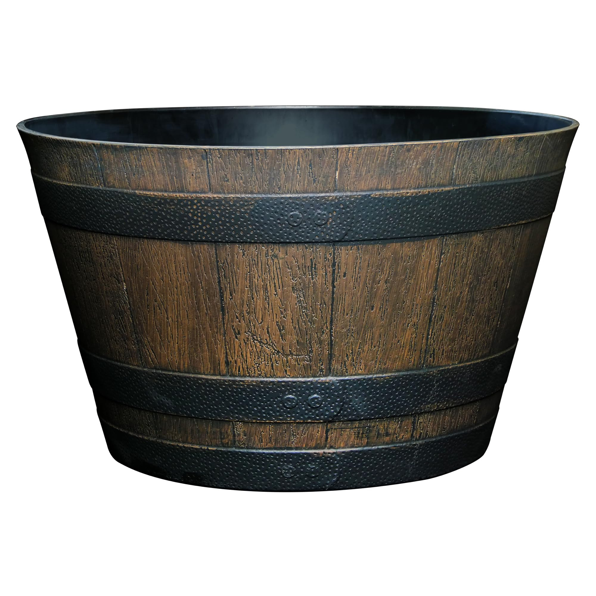 Classic Home & Garden Whiskey Barrel Planters - Wood Finish Flower Planter Pot - Stylish Garden P... | Amazon (US)