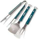 YouTheFan NFL 3-Piece Spirit Series BBQ Grill Set: 18" Stainless Steel Sportula (Spatula), Fork &... | Amazon (US)