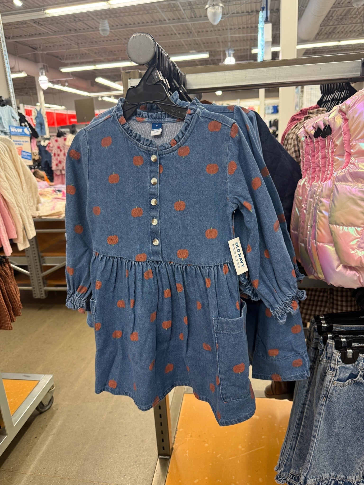 Chambray printed dress for toddler girls at Old Navy // fall toddler dress 

 #LTKmomlife #LTKSeasonal #LTKKids