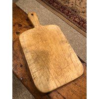 Antique - Primitive Wooden Bread Board With Handle | Etsy (US)
