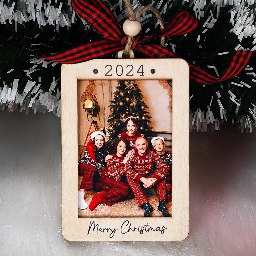 Merry Christmas Picture Frame Ornament 2024, Christmas Ornaments 2024, Family Photo Frame, 2x3 Pi... | Amazon (US)