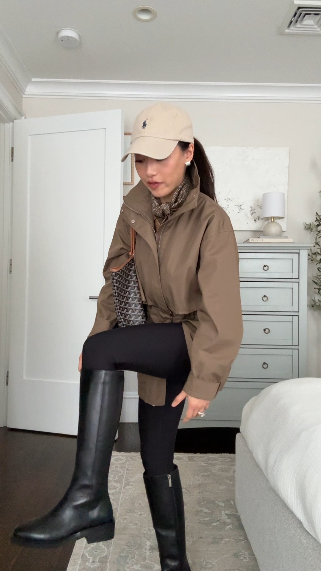 Ways to style leggings

• Aritzia cinch utility jacket 2XS this is so chic but also linked similar 

• Abercrombie leggings xs short, I size up on most leggings so it’s not too snug.

• Aritzia white cotton tee 2XS, slightly boxier structured shape yet is super soft and not see thru

• Aritzia large silk scarf

• Tony Bianco Torres boot 5.5, I took my bigger half size as a 5 was very narrow in the calf. petite friendly boot that comes below my knees.

• Polo hat

• Heaven Mayhem earrings 

Easy mom outfit, petite friendly knee high boots, transitional spring outfit

#LTKPetite #LTKmomlife #LTKootd