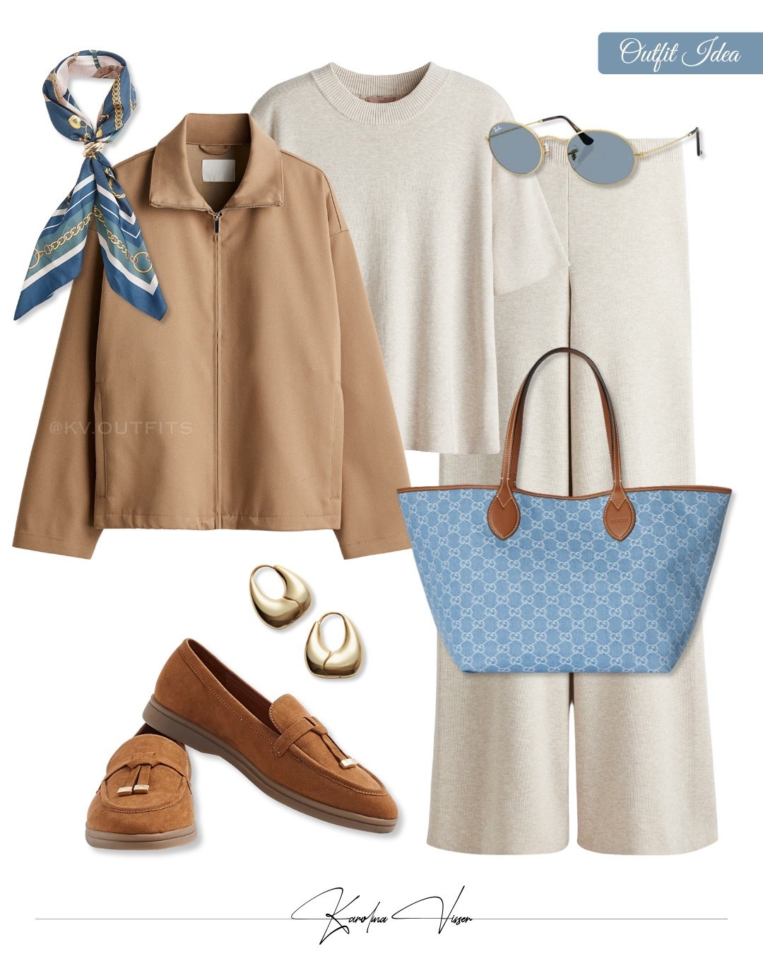 Beige and Blue Tones 🩵🤎

Tags: beige twill jacket h&m knitted co-ord brown loafers river island satin scarf bell hoop earrings &otherstories oval sunglasses ray-ban blue gucci totissima bag airport outfit travel outfit casualwear casual style comfy chic outfit idea

#LTKsummer #LTKstyletip #LTKtravel