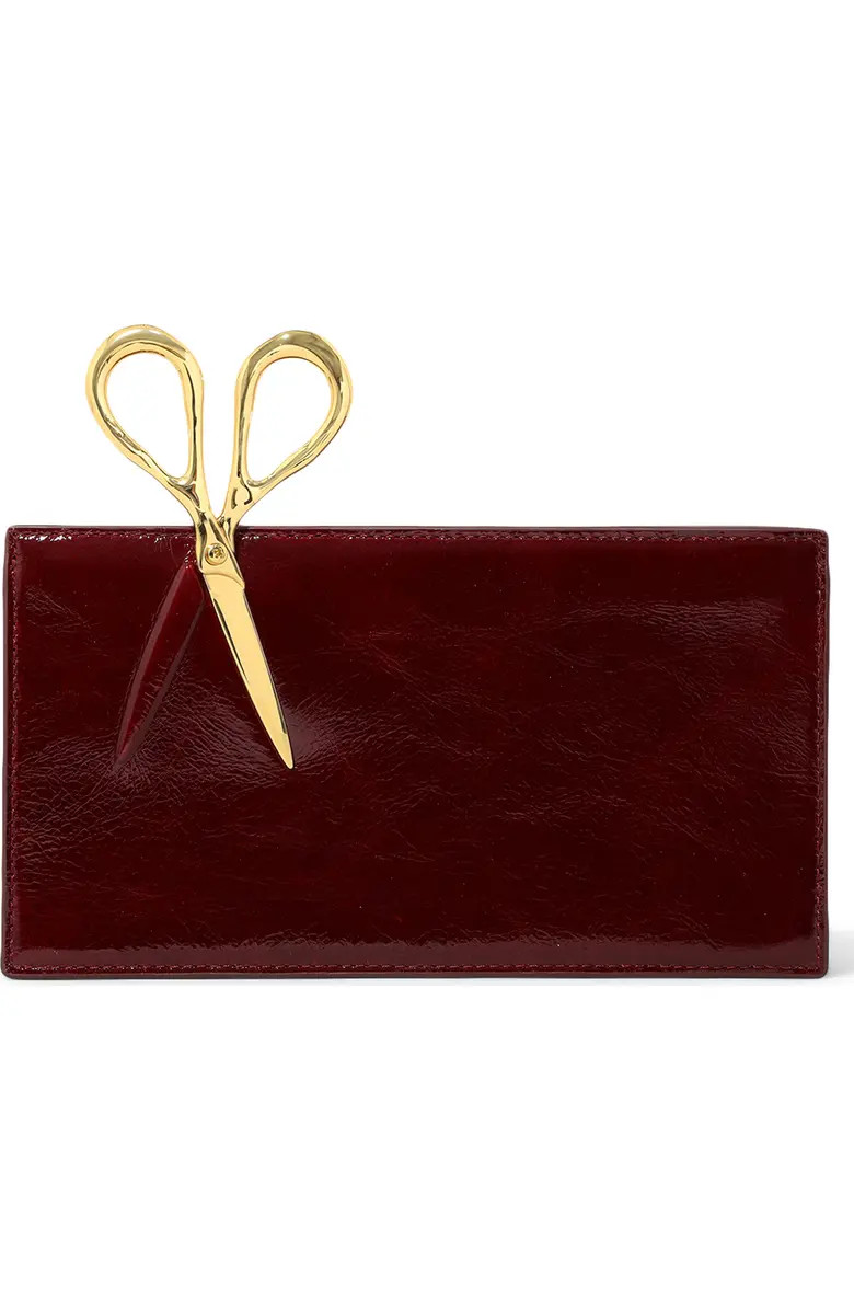 The Petite Scissor Leather Clutch | Nordstrom