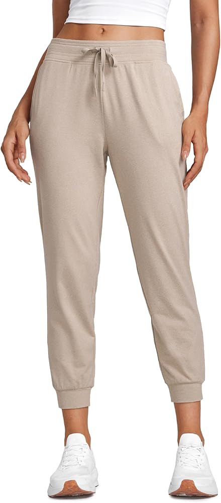 CRZ YOGA Cloud Jersey Joggers Sweatpants Women 25" Capri Casual Lounge Pajama Workout Sweat Pants... | Amazon (US)