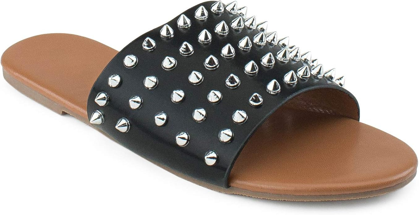 RF ROOM OF FASHION Women's Clear Band Slide Sandals | Amazon (US)