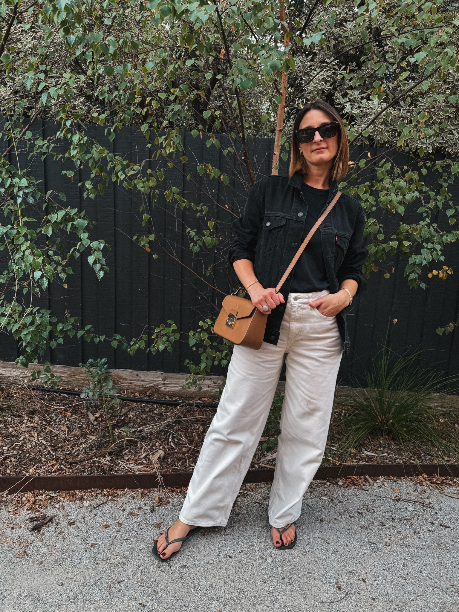 Tee - Uniqlo. Sized up to a medium 
Jeans - Assembly Label. Wearing my usual size 8 - oversized fit 
Denim jacket - Levi’s. Sized  up to a medium 
Sandals - assembly label  tts 
Bag - Republic of Florence Margo bag

#LTKnewzealand #LTKaustralia #LTKautumn