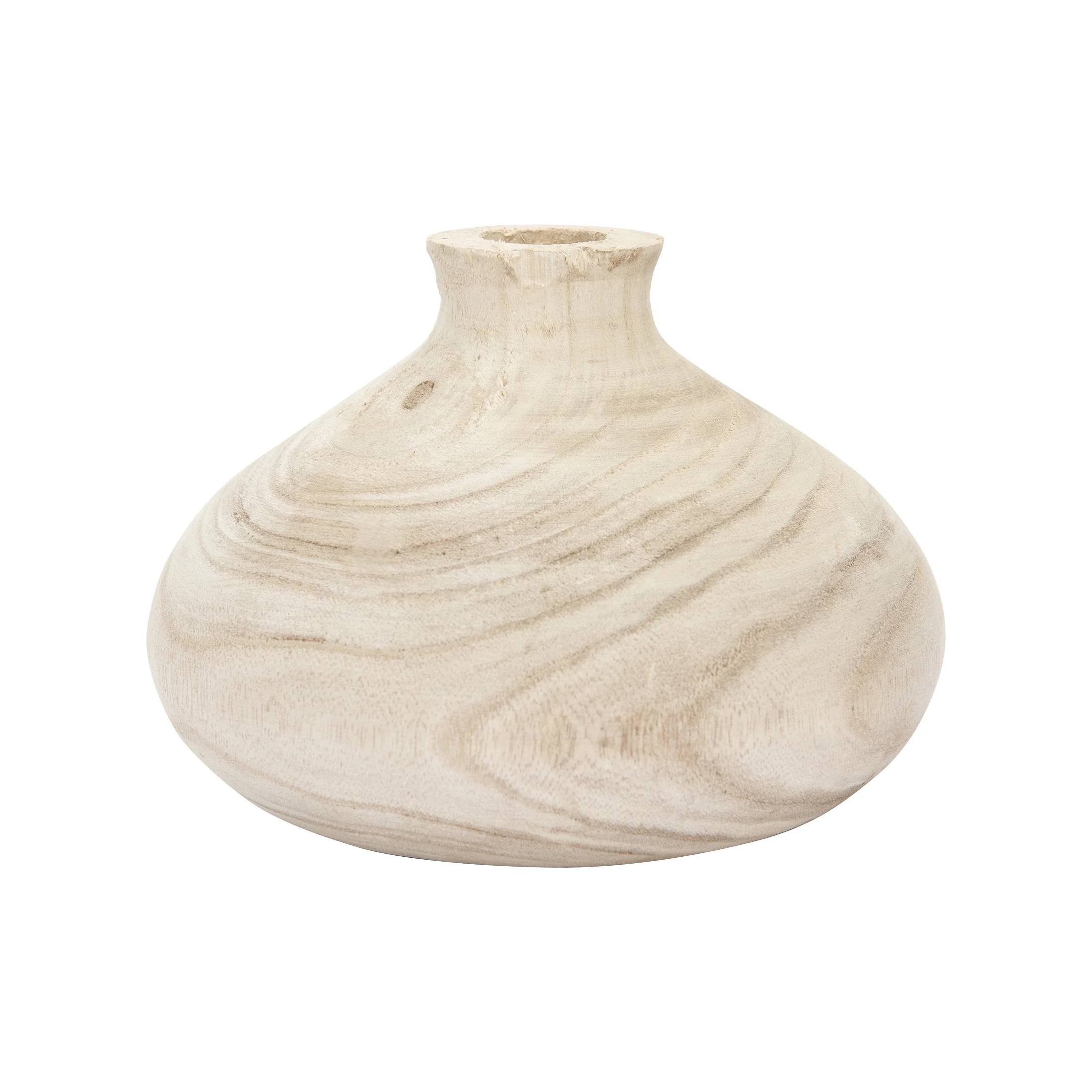 Creative Co-Op Small Paulownia Wood Vase (Each one will vary) | Walmart (US)