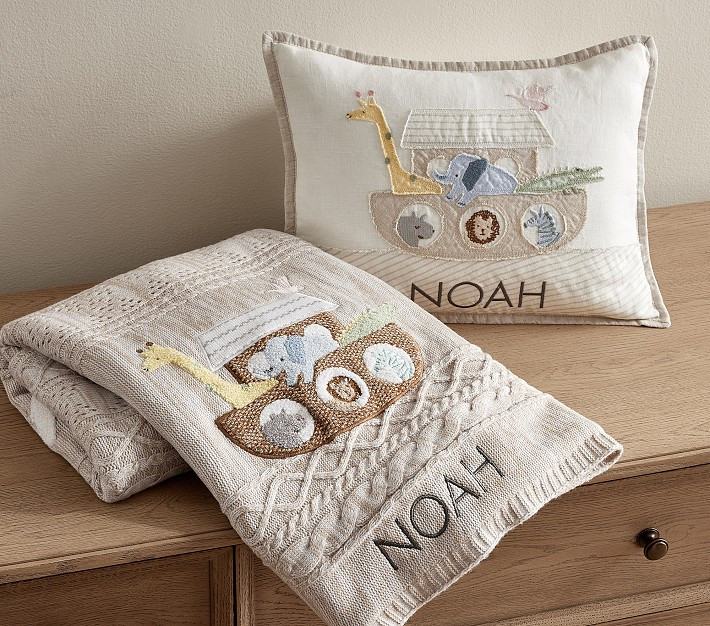 Noah's Ark Blanket & Pillow Set | Pottery Barn Kids