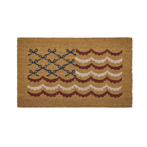 Bow Flag Coir Outdoor Doormat, Red/White/Blue, 30" x 18", by My Texas House | Walmart (US)