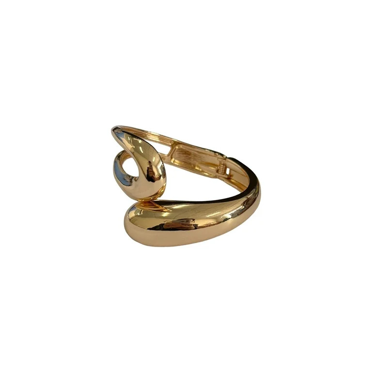 Time and Tru Geo Hinge Bracelet Gold Plated for Female Adults and Teens - Walmart.com | Walmart (US)