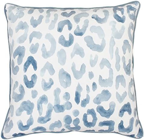 Thro by Marlo Lorenz 20x20 Miron Cheetah Velvet Throw Pillow, Arizona Blue | Amazon (US)