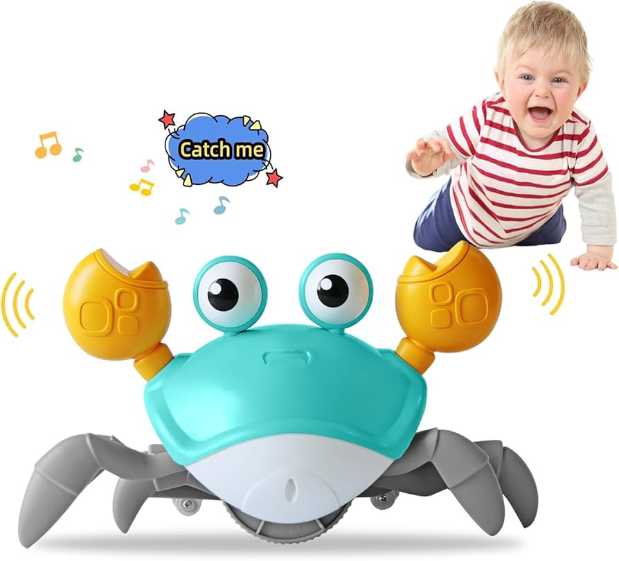 Crawling Crab Baby Toy Fantastic Creatures Toys Infant Sensory Tummy time Toys 3 4 5 6 7 8 9 10 1... | Amazon (US)