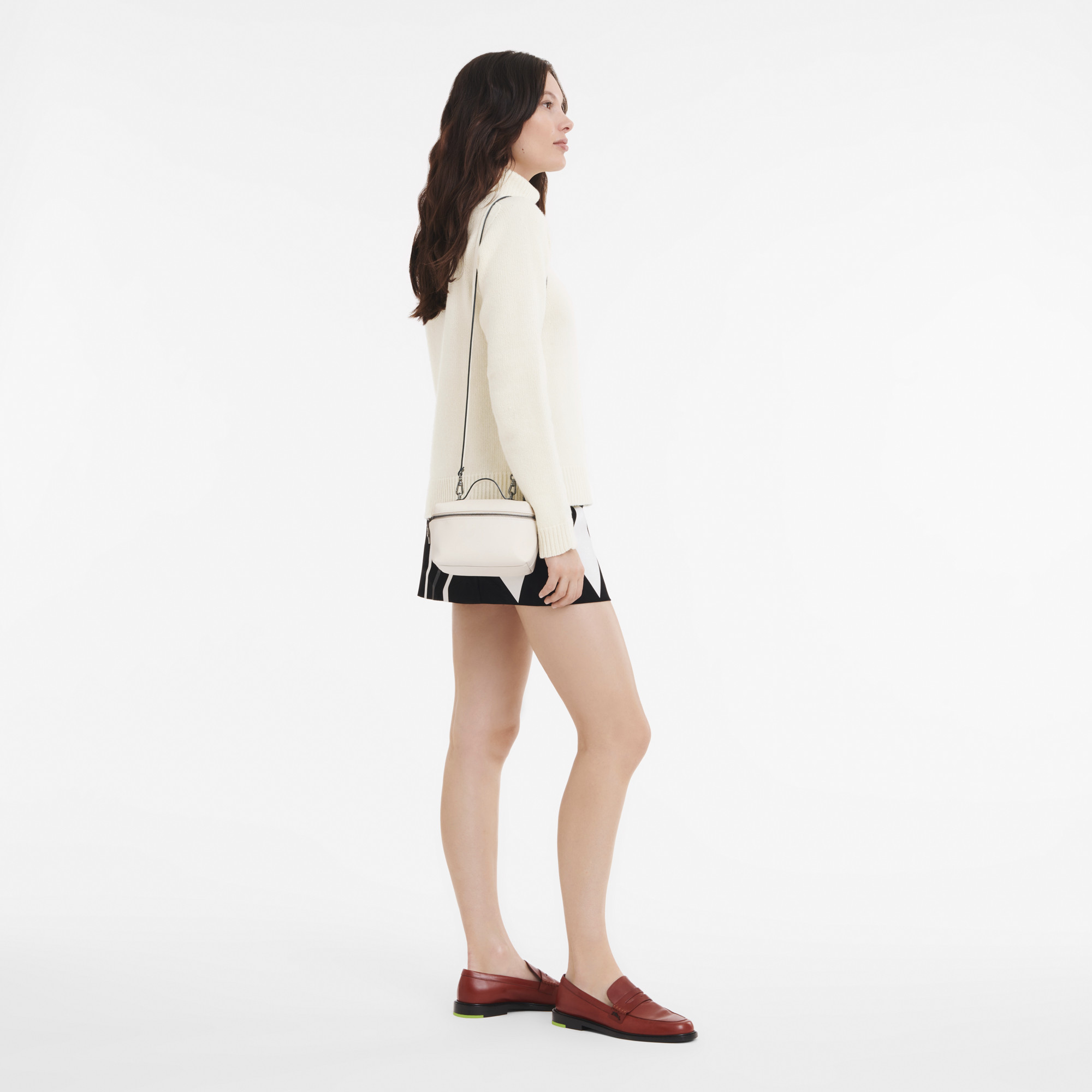 Le Pliage Xtra XS Vanity Ecru - Leather | Longchamp US | Longchamp