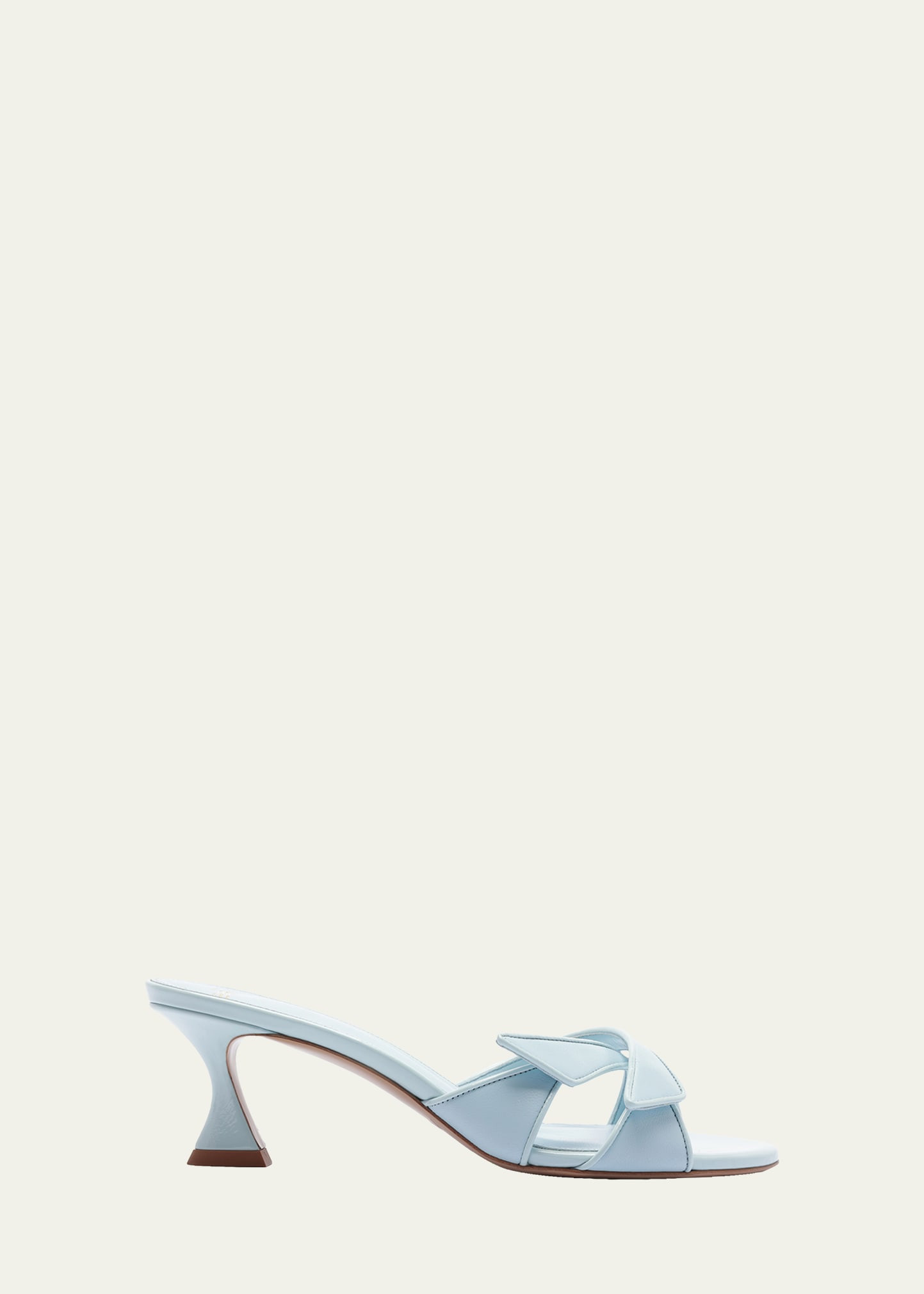 Alexandre Birman Tita Cross 60mm Leather Kitten-Heel Sandals | Bergdorf Goodman