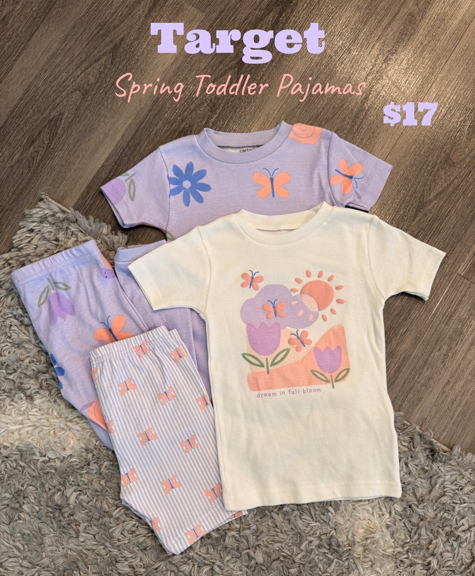Sweet spring dreams start here 🦋🌸
This adorable toddler PJ set comes with 2 tops, cozy pants, and matching shorts, covered in the cutest butterflies and florals.

Perfect for warmer nights, slow mornings, and all the springtime snuggles. ☀️💗
#ToddlerStyle #SpringPJs #ButterflyPrint #FloralVibes #MomFind

#LTKKids #LTKmomlife #LTKBaby