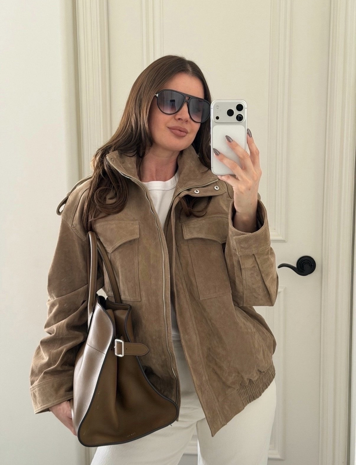 Styling this viral Zara jacket with white denim and black loafers. Wearing size S. Found a similar one on amazon! (Tagged below)
#zara #suede #brown #jacket #bomber #amazonfashion #LTKCyberWeek 

#LTKFindsUnder50 #LTKFindsUnder100 #LTKootd #LTKSaleAlert #LTKgrwm