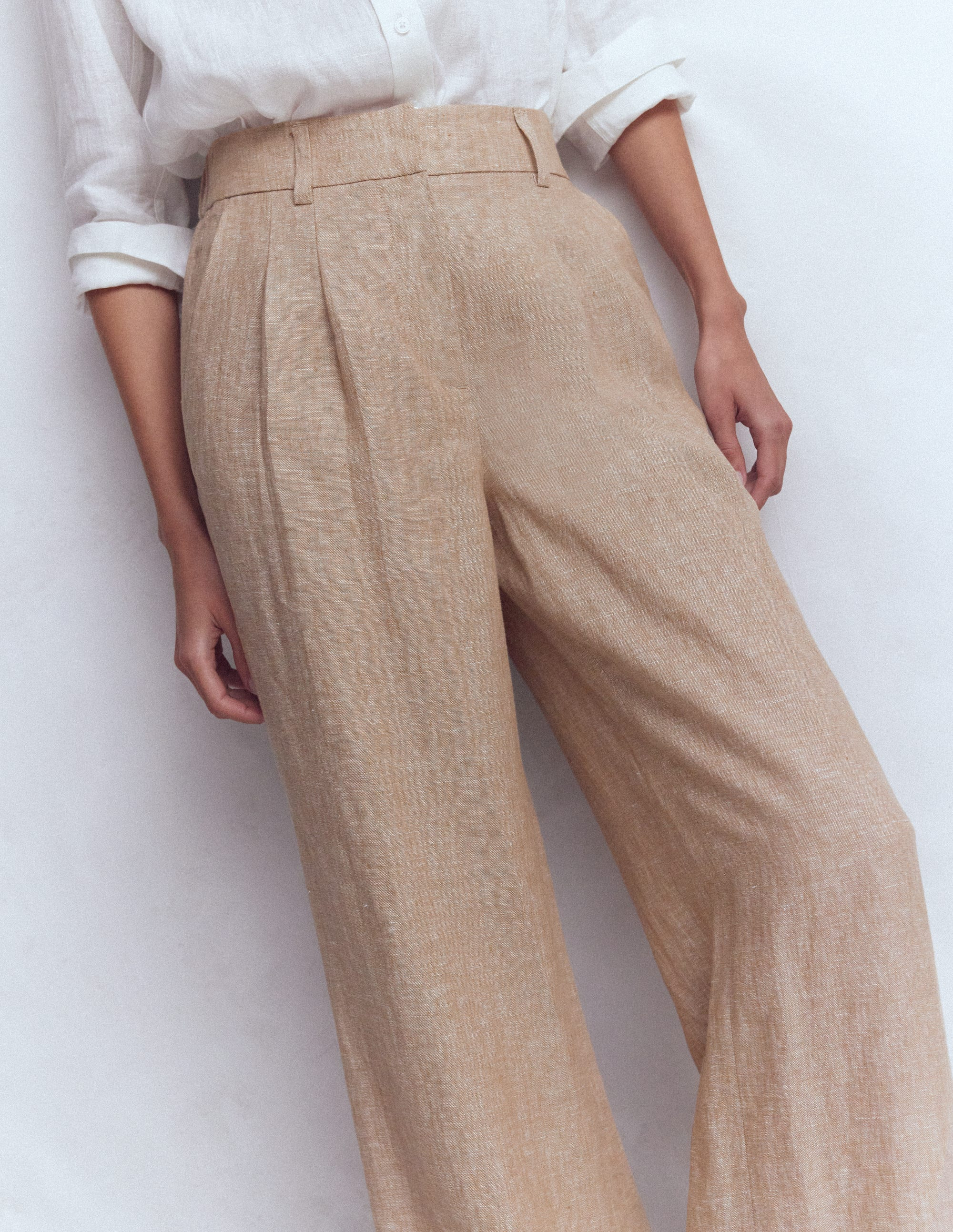 Kensington Linen Pants-Amphora Chambray | Boden (US)