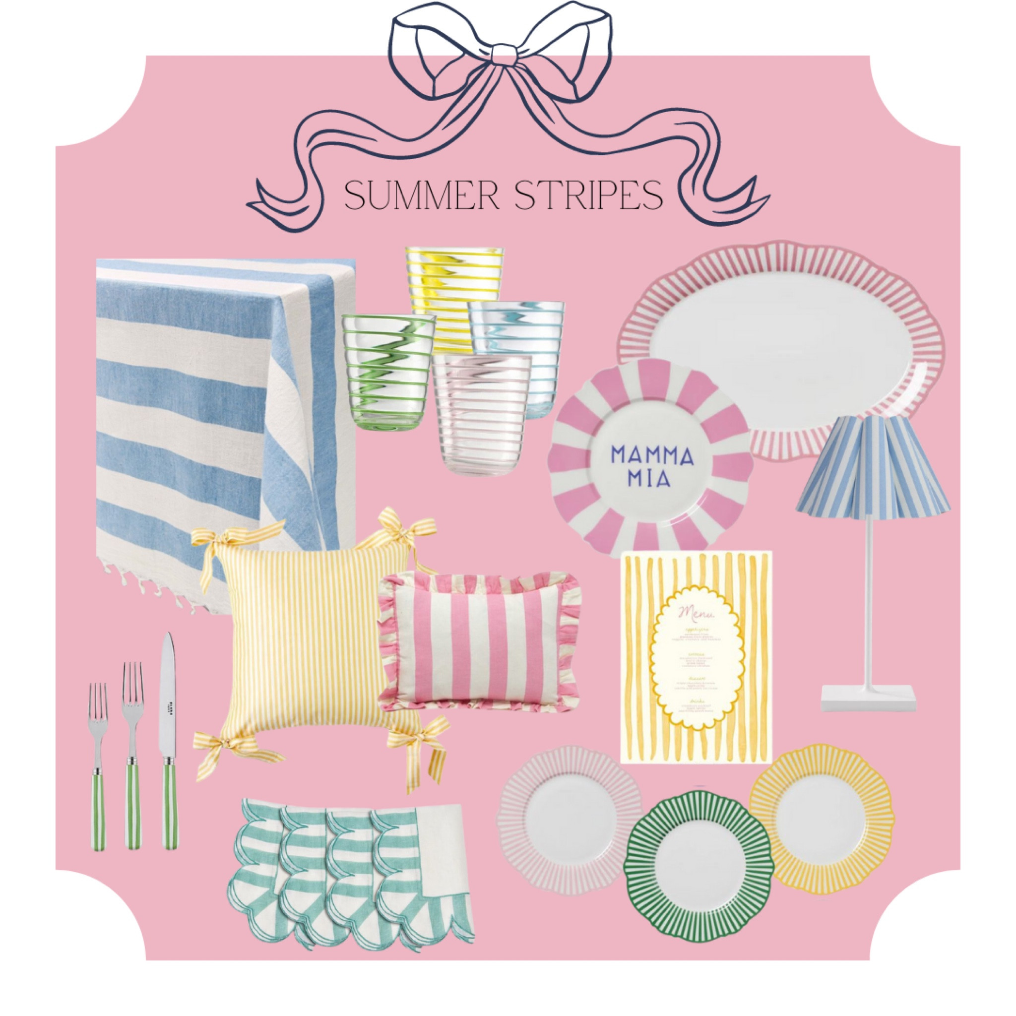 stripes of endearment 🩷 // a curated look of my favorite summer striped shoppable products to make your summer entertaining a bit brighter 

#LTKHome #LTKWedding #LTKSeasonal