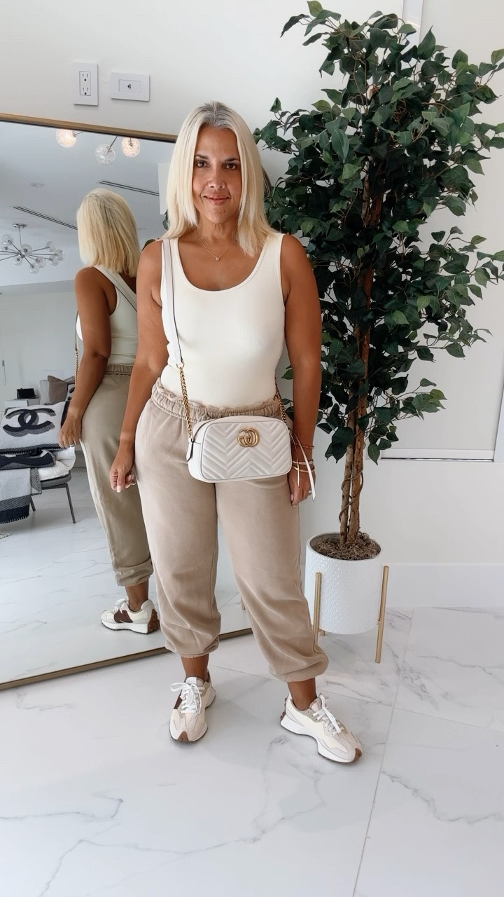 Amazon viral bodysuit, Abercrombie sweatpants, Gucci bag, golden goose sneakers, new balance sneakers, trendy fashion, fall fashion, fall outfit, neutral outfit 

#LTKunder50 #LTKSeasonal #LTKstyletip