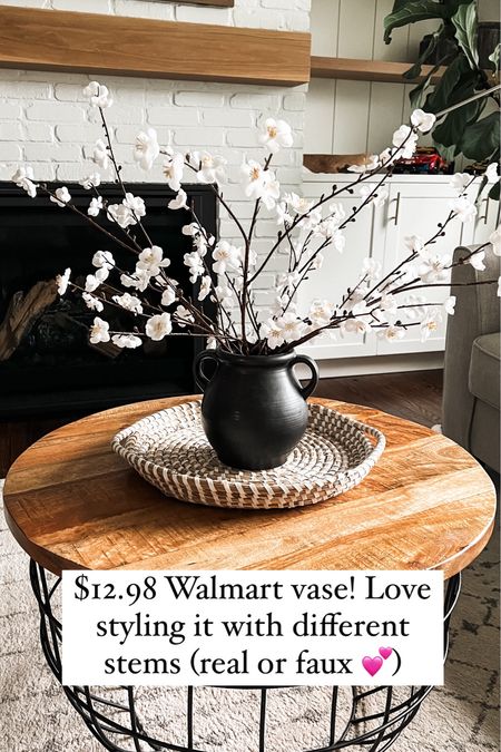 Walmart black urn vase, just $12.98. I’ve had mine over a year now and I love it! Add flowers and give as a gift. Pottery Barn sells similar. 

#LTKFindsUnder50 #LTKHome