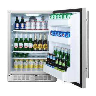 24 in. 5.6 cu. ft. Built-In Outdoor Refrigerator in Stainless Steel | The Home Depot