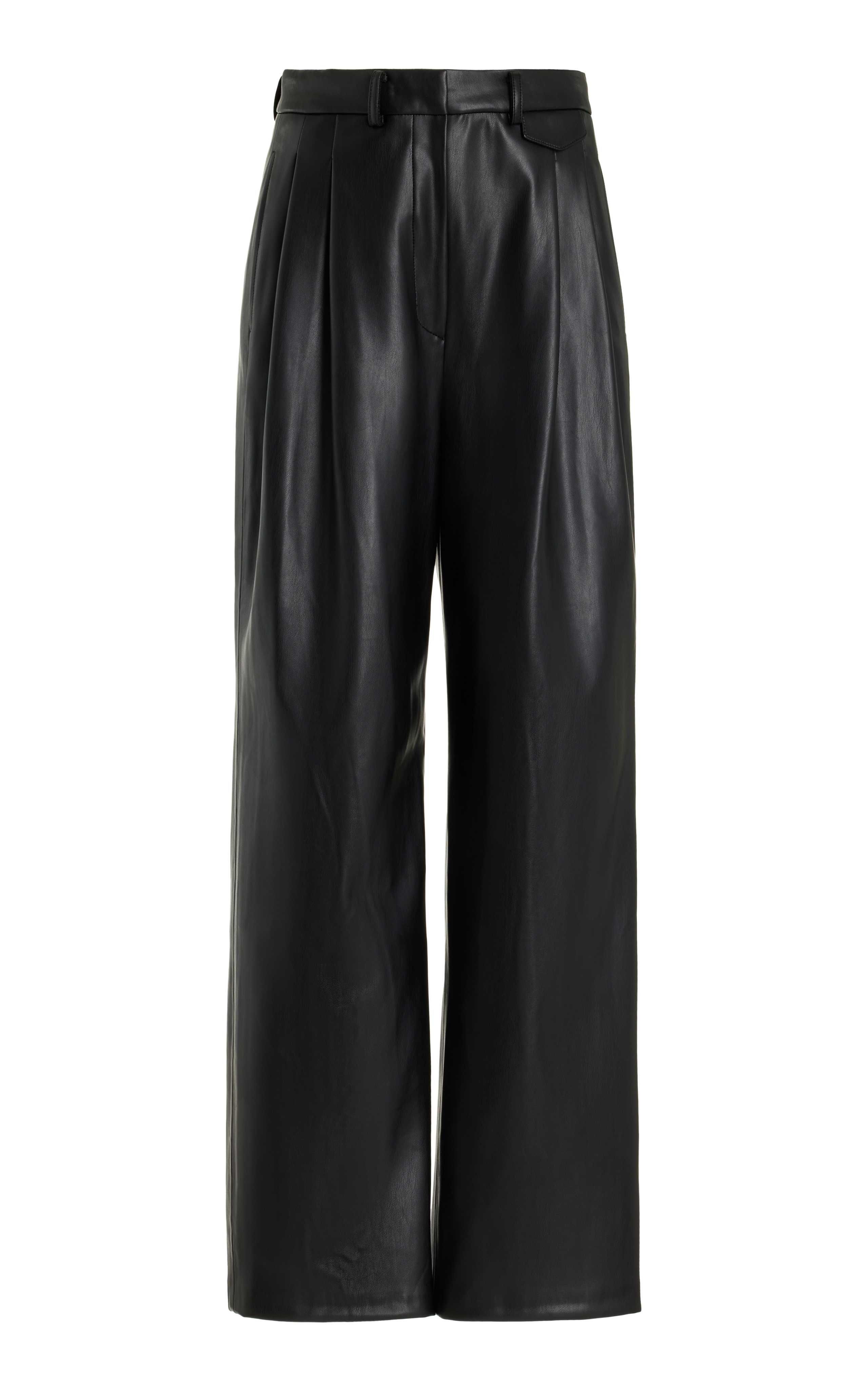 Pernille Pleated Faux Leather Wide-Leg Pants | Moda Operandi (Global)