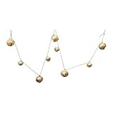 Creative Co-Op 76" L Jingle Bell, Gold Finish Metal Garlands, Multi | Amazon (US)