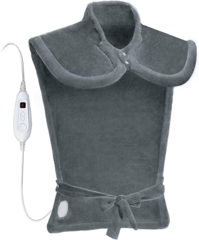Heating Pads for Neck and Shoulders, 32" x 25" XXXL Electric Heated Pad for Back Pain Relief Fast... | Amazon (US)