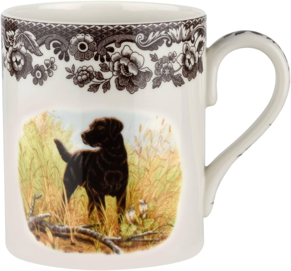 Spode Woodland Mug, Black Labrador, 16 Oz | Coffee Mug with Handle for Hot Beverages | Ideal for ... | Amazon (US)