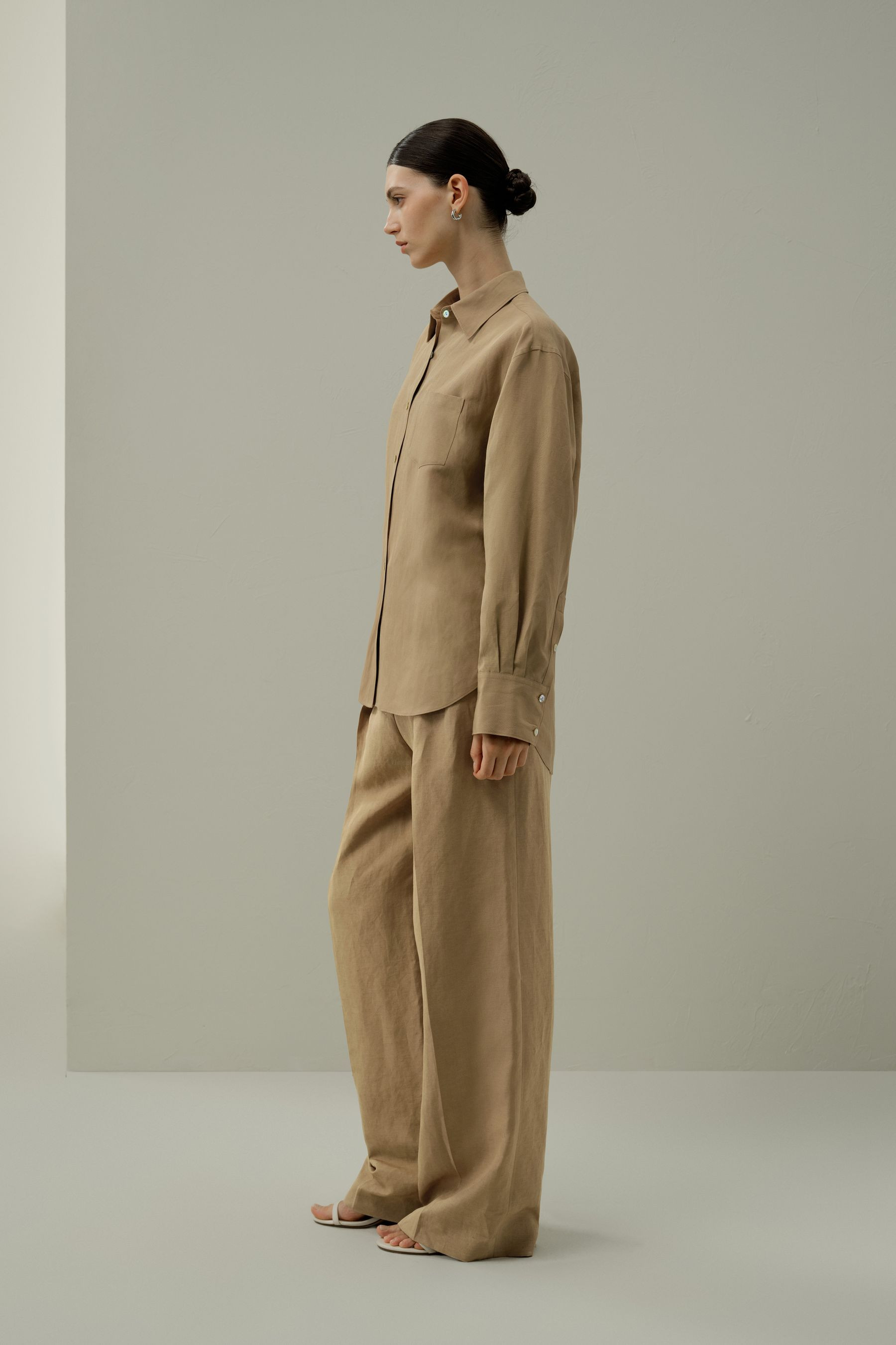 Oversized Silk-Linen Blend Shirt | LILYSILK