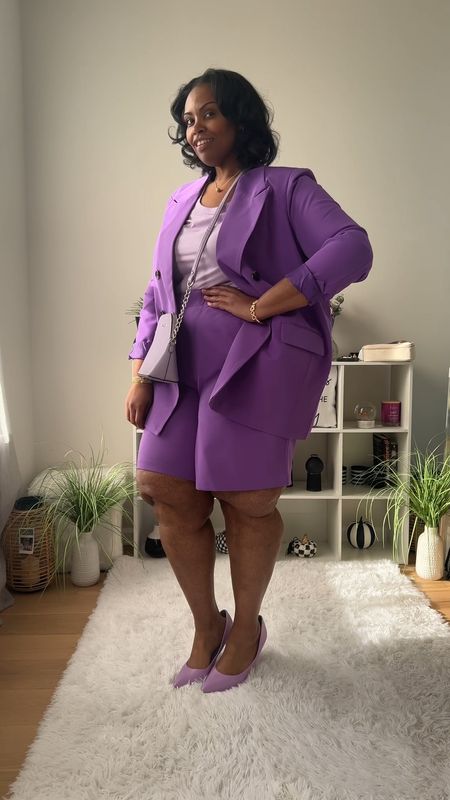 Purple Plus Size Short Suit Set

Wearing Size 22 Shorts and Size 16/18 Blazer

Use code 2024sherra25 for 25% off any order over $39.

#LTKover40 #LTKmidsize #LTKplussize