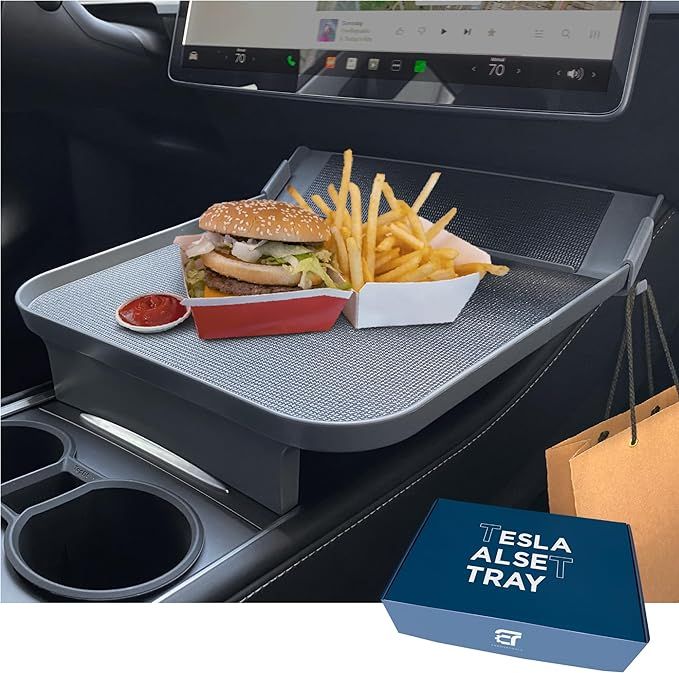 Tesla Model Y Model 3 Accessories 2020 to 2024, Car Eating Food Table Alset Tray, Center Console ... | Amazon (US)