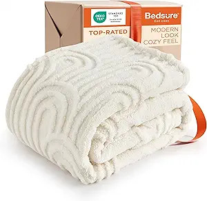 Bedsure GentleSoft Cozy Throw Blanket for Couch - Soft Spring Boho Blankets for Women, Fuzzy Flee... | Amazon (US)