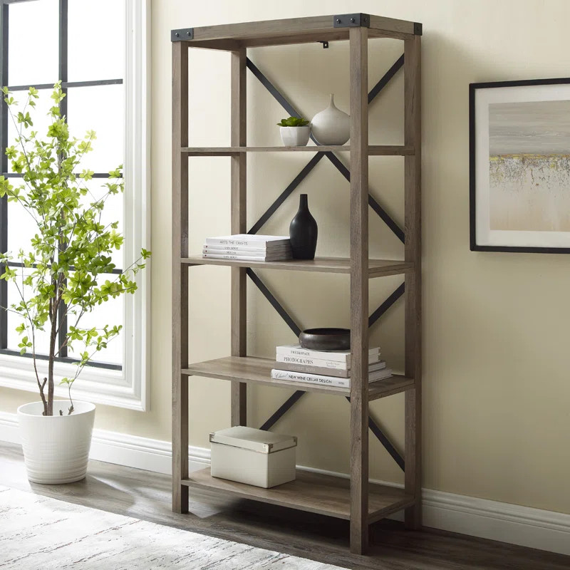 Gwen 64'' H x 30'' W Etagere Bookcase | Wayfair North America