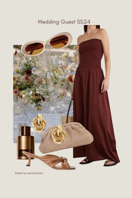 Wedding guest outfit summer holiday dress brown dress 

#LTKtravel #LTKwedding #LTKSeasonal