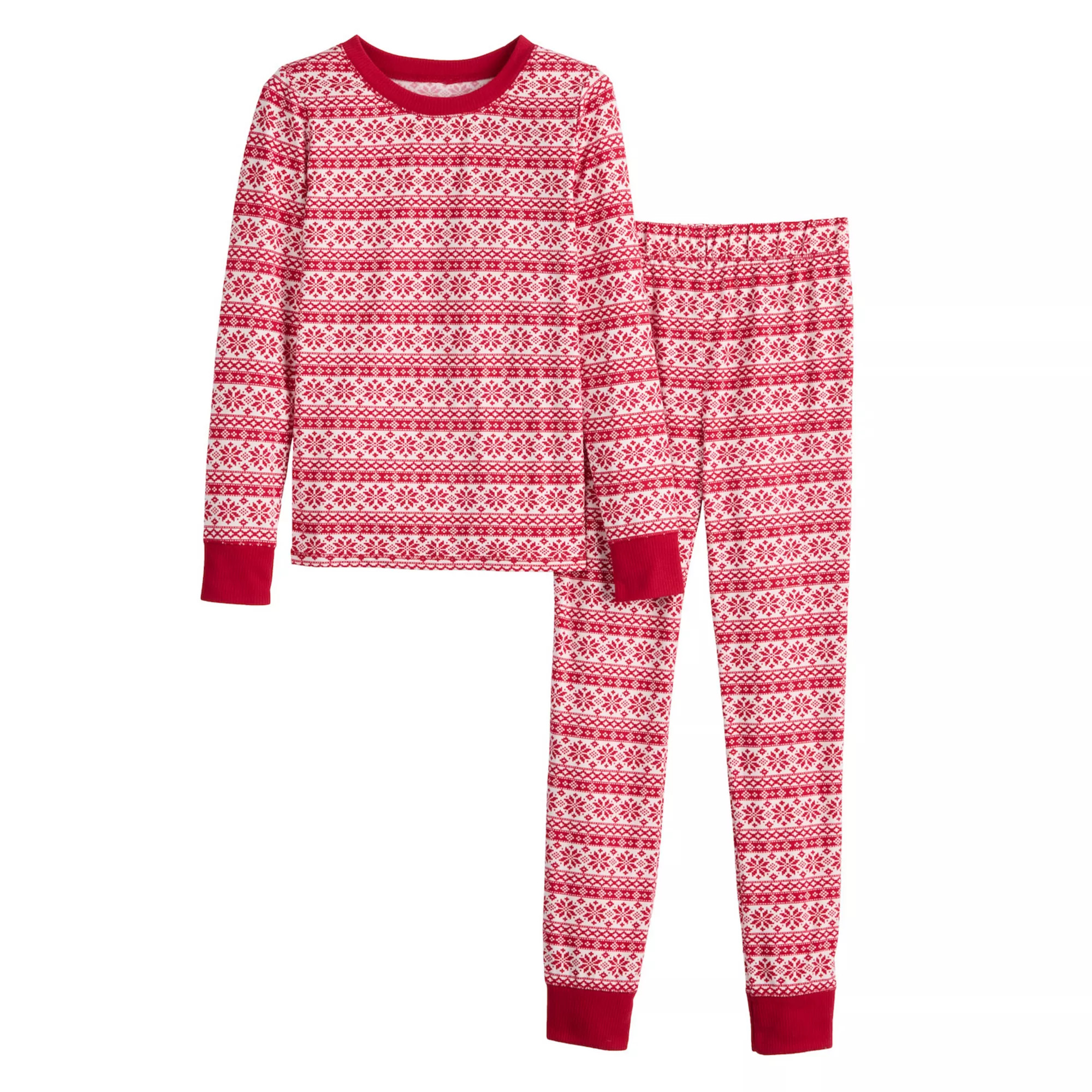 Kids 4-14 Jammies For Your Families® Joy Fairisle Pajama Top & Pajama Bottoms Set | Kohl's