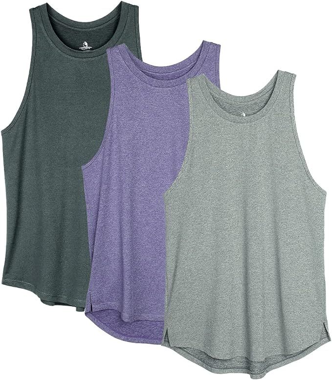 icyzone Women's Racerback Workout Tank Tops - Athletic Yoga Tops, Running Exercise Gym Shirts (Pa... | Amazon (US)