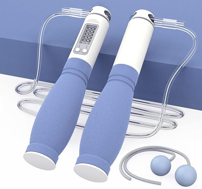 Bangcool Jump Rope with Calorie Counter - 9.9ft Digital Weighted Skipping Ropes for Women Men Adu... | Amazon (US)