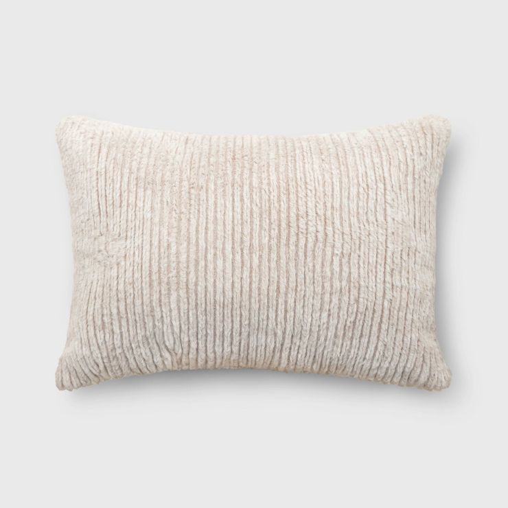 Striped Faux Fur Lumbar Throw Pillow - Threshold™ | Target