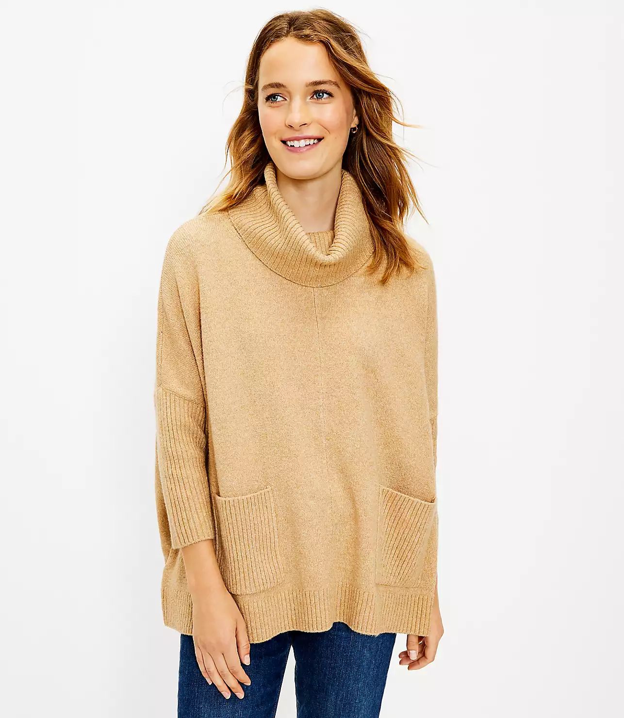 Pocket Poncho Sweater | LOFT