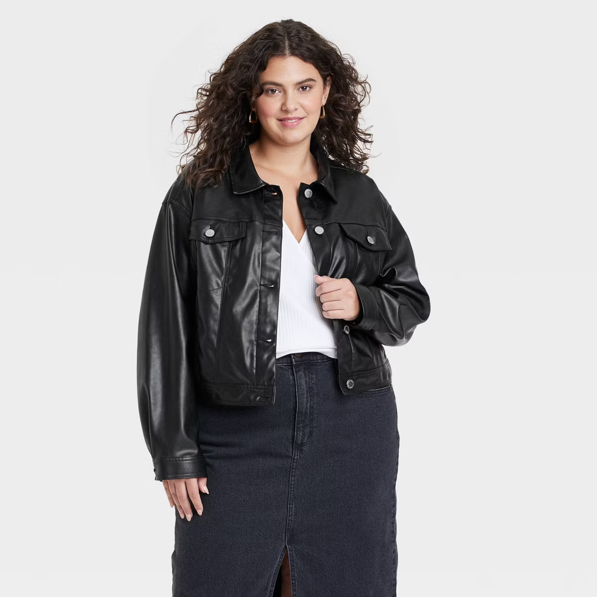 Women's Faux Leather Moto Jacket - Universal Thread™ Black | Target