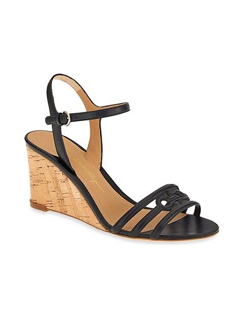 Salvatore Ferragamo Fieri Leather Wedge Sandals | Saks Fifth Avenue