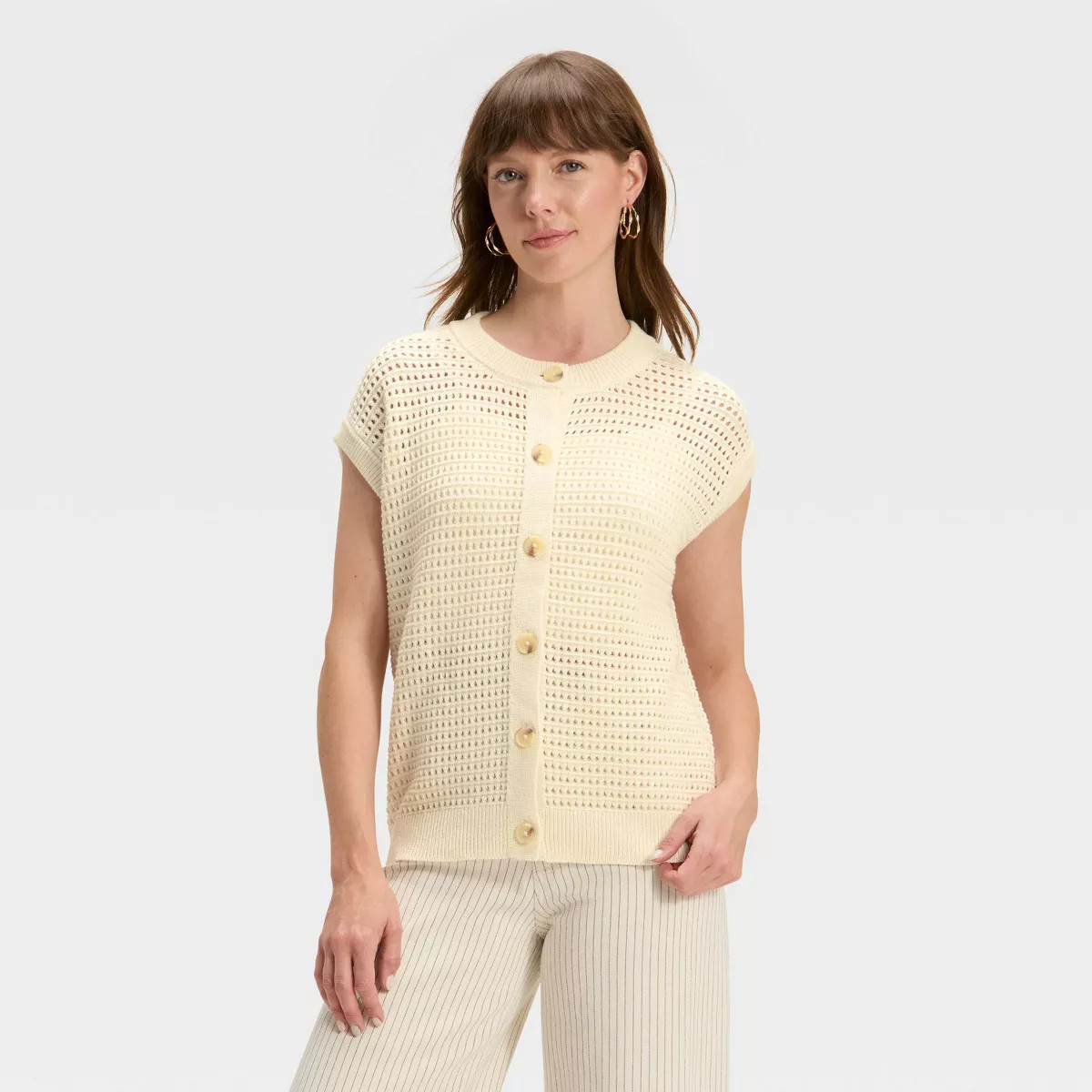 Women's Pointelle Sweater Vest - Universal Thread™ | Target