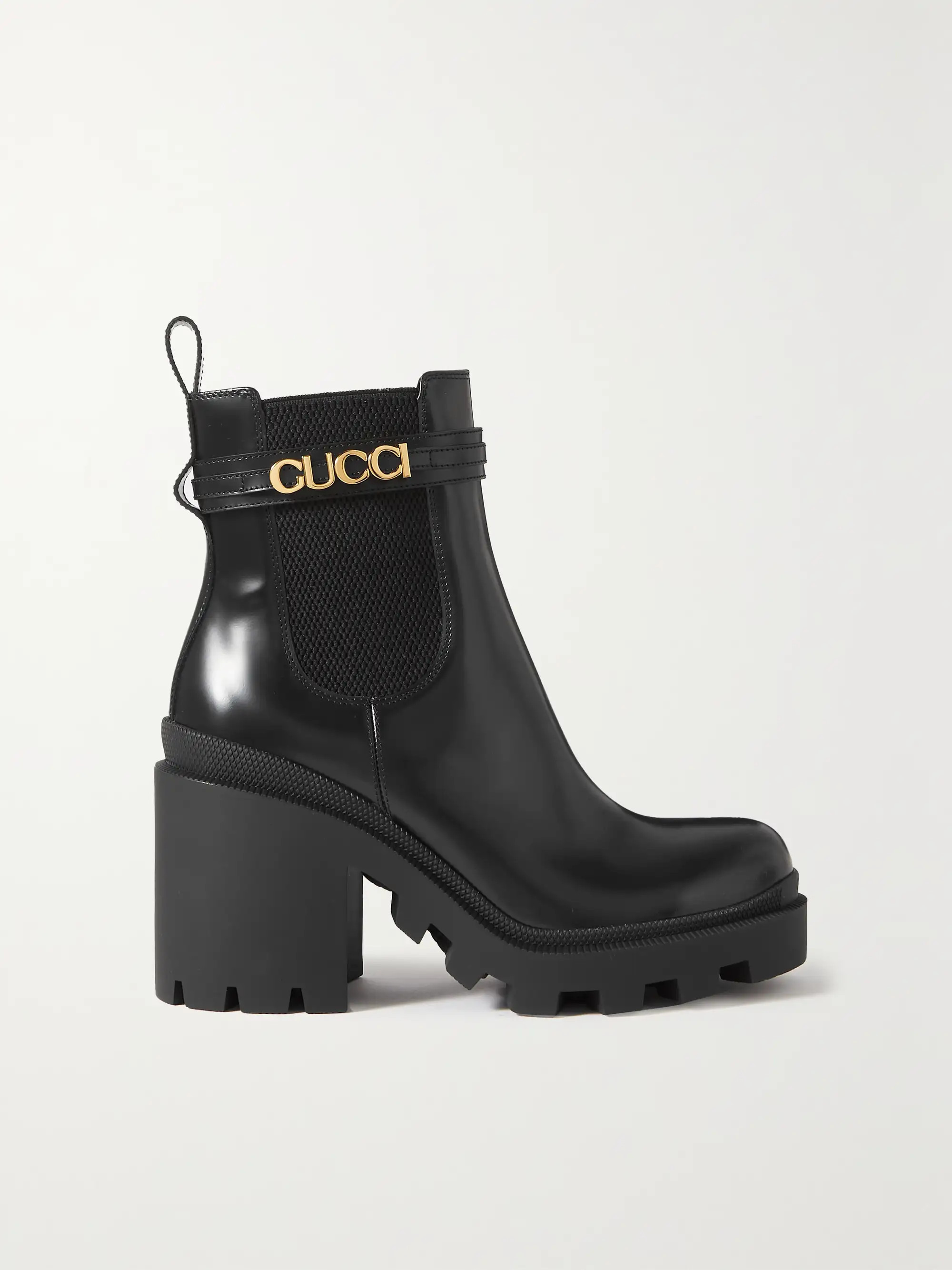 Logo-embellished leather ankle boots | NET-A-PORTER (US)