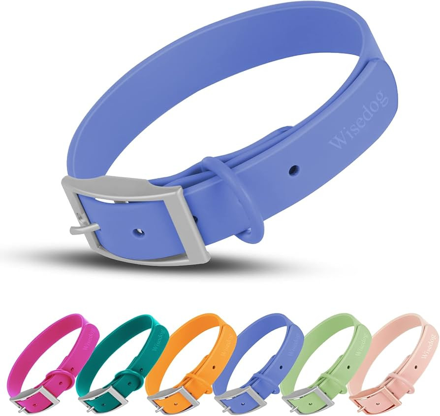 Wisedog Waterproof Dog Collar: Multiple Adjust 7" to 23.6", Soft Rubber Coated Webbing, Easy to C... | Amazon (US)