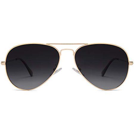 SOJOS Classic Polarized Sunglasses for Men Women Vintage Retro Style SJ1054 Gold/Gradient Grey | Walmart (US)