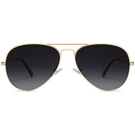 SOJOS Classic Polarized Sunglasses for Men Women Vintage Retro Style SJ1054 Gold/Gradient Grey | Walmart (US)