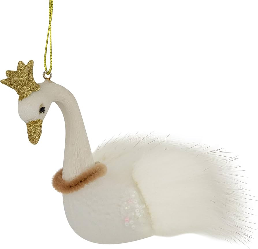 Northlight 4.5" White Swan Glass Christmas Ornament | Amazon (US)